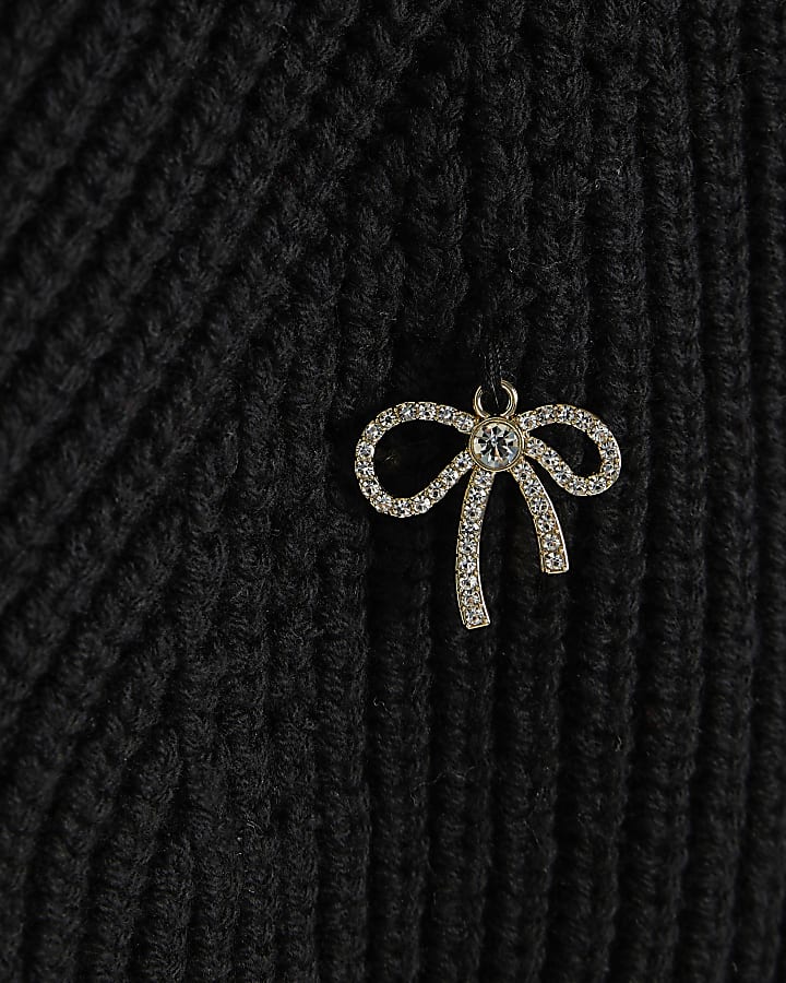 Girls Black Charm Jumper