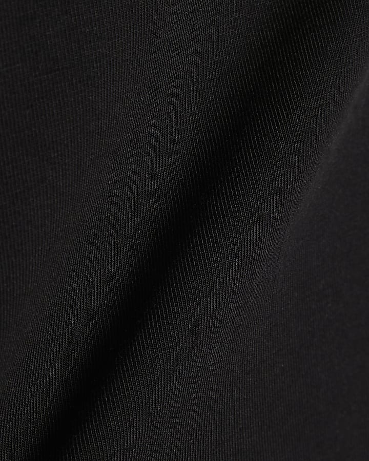 Girls Black Frogging Detail Top