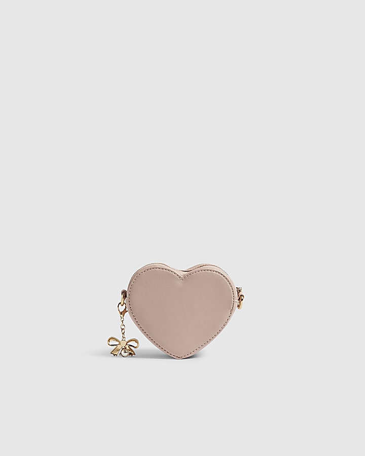 Girls Pink Heart Quilted Bag