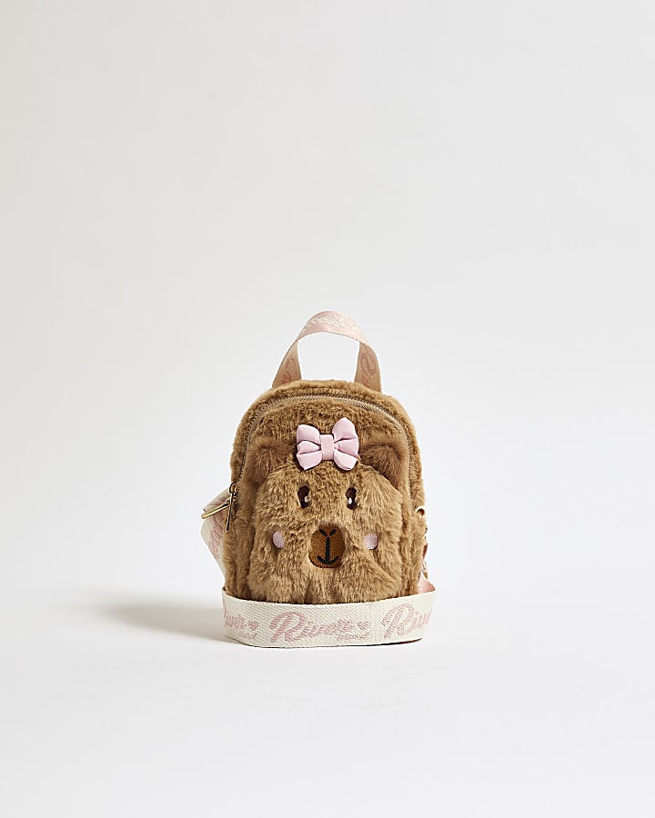 Girls Brown Capybara Crossbody Bag