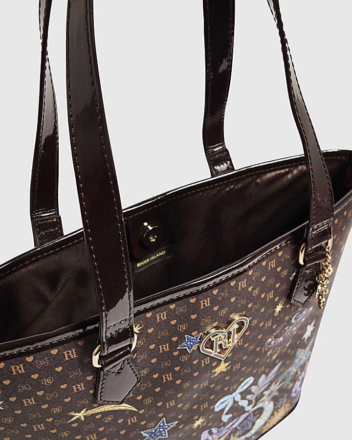 Girls Brown Celestial Shopper Bag