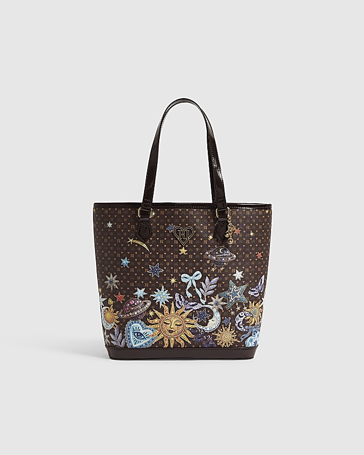 Girls Brown Celestial Shopper Bag