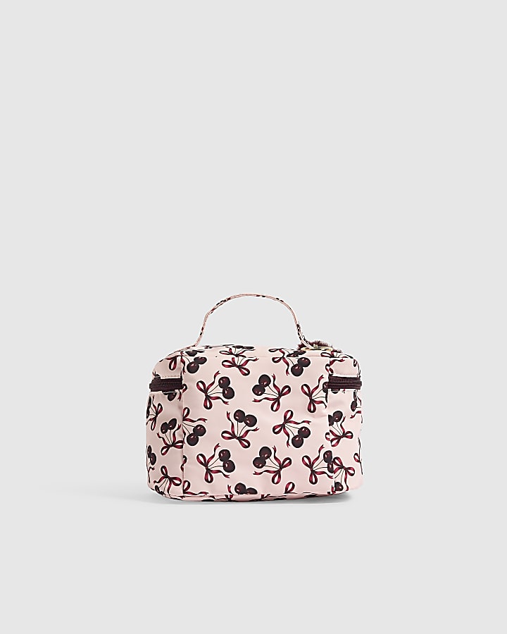 Girls Pink Cherry Bow Vanity Bag