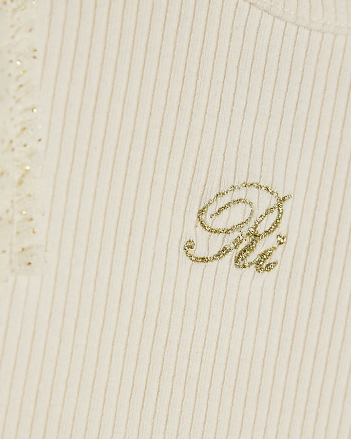 Baby Girls Cream Tulle Leggings Set