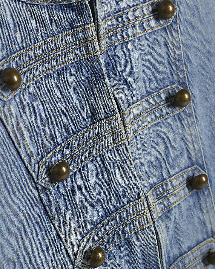 Girls Blue Denim Drummer Jacket