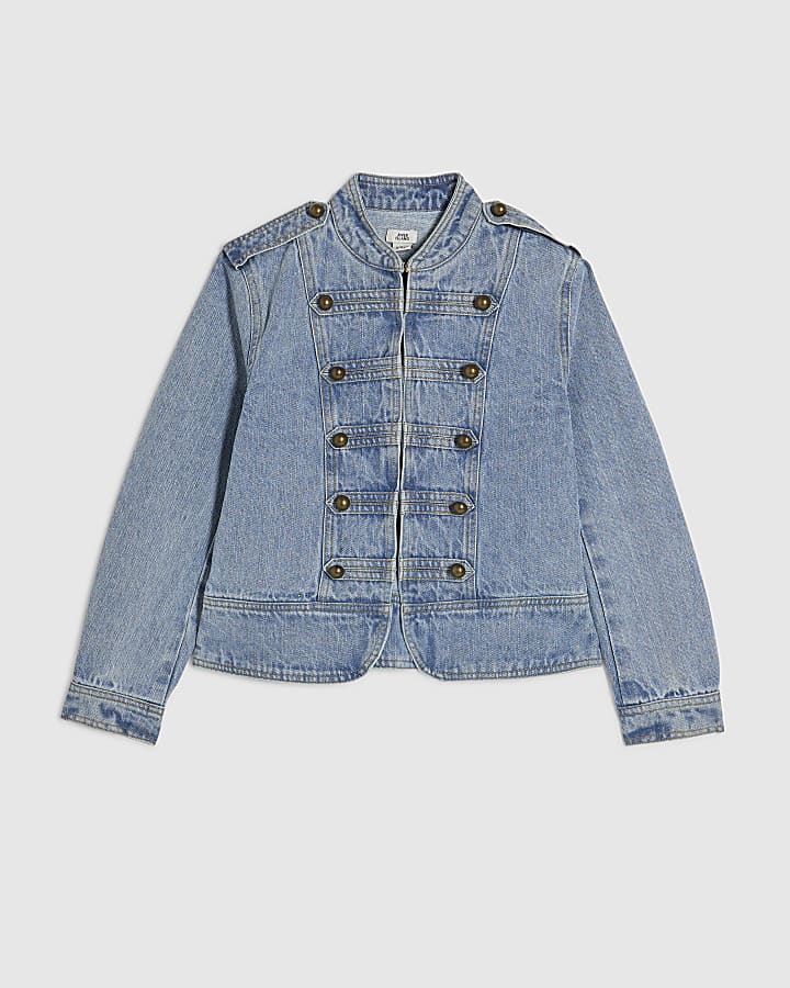 Girls Blue Denim Drummer Jacket