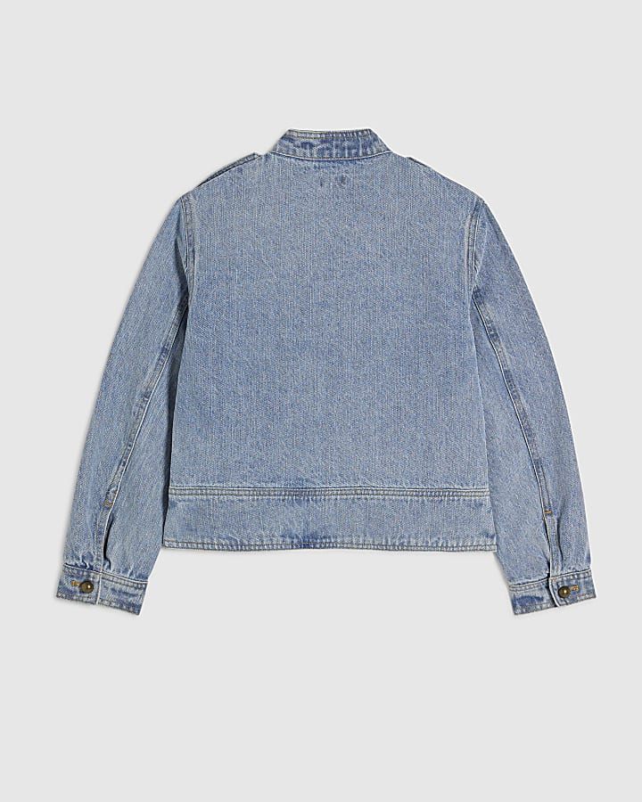Girls Blue Denim Drummer Jacket