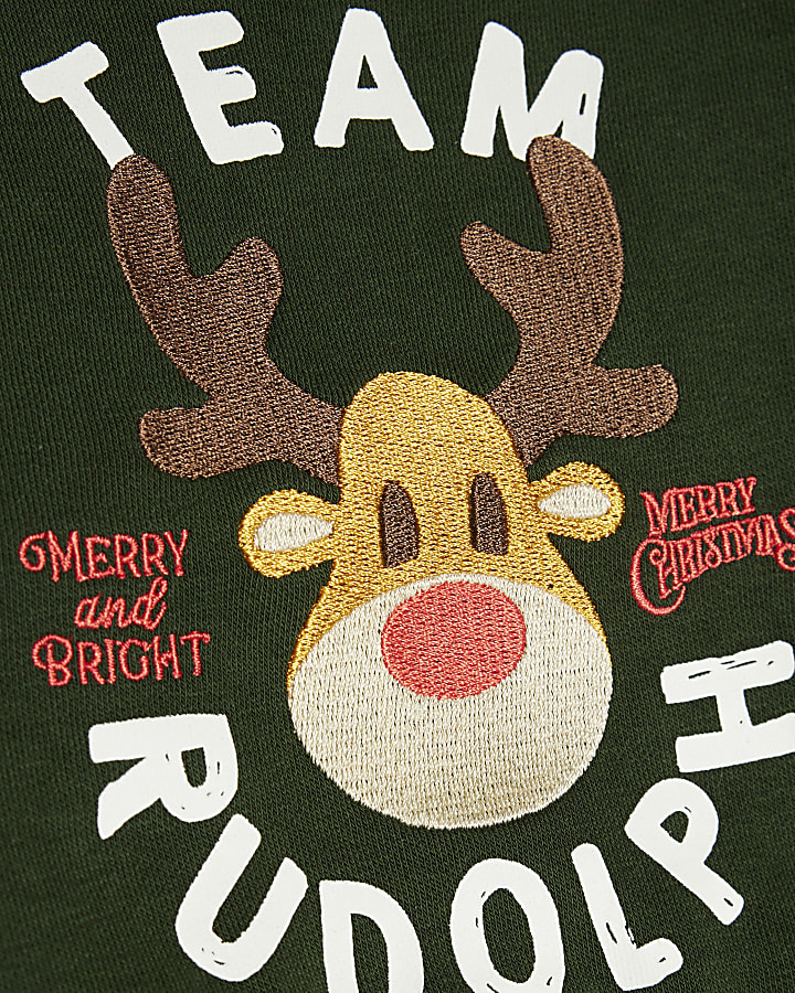 Baby Boys Green Reindeer Sweatshirt Set