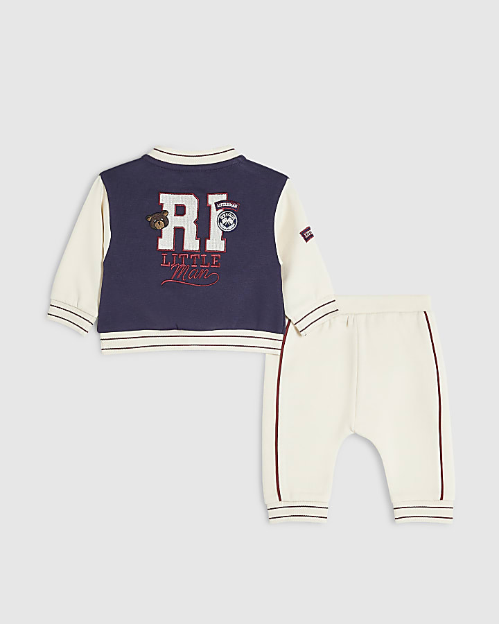 Baby Boys Cream Born To Rule Jacket Set