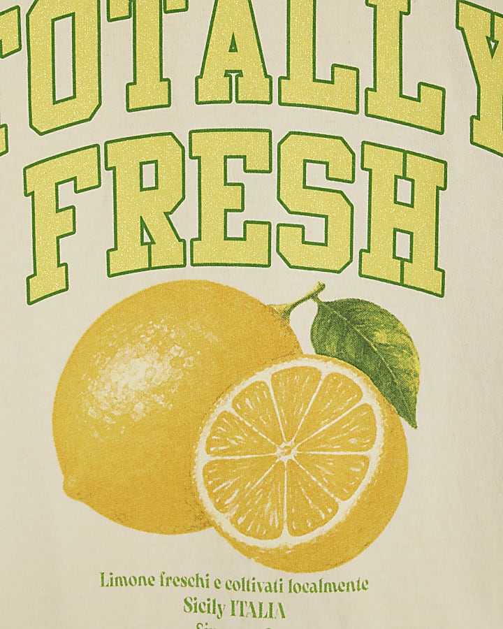 Girls Yellow Totally Fresh Lemon T-Shirt