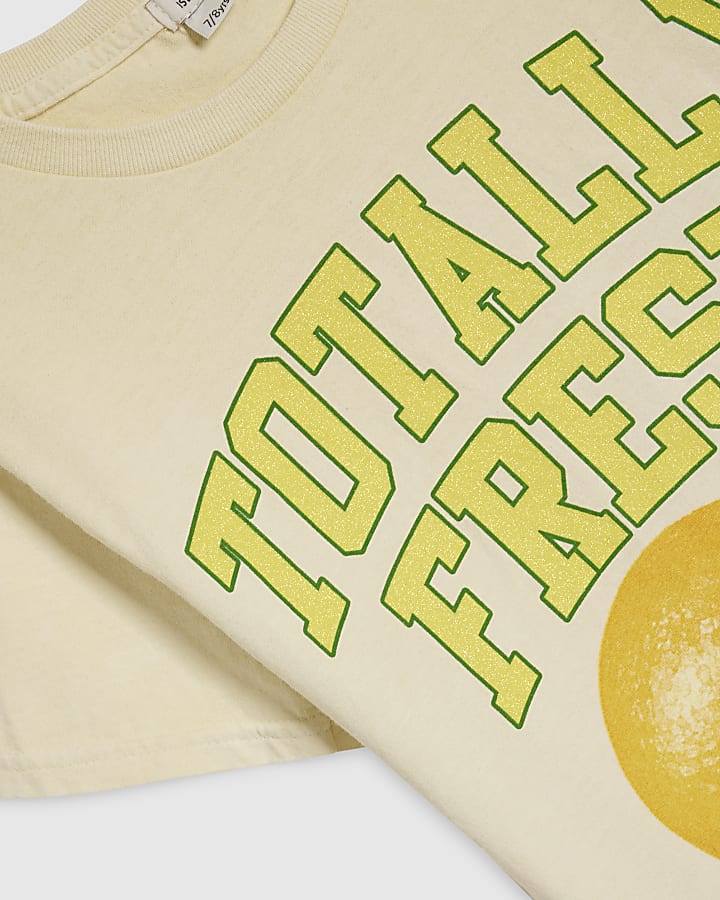 Girls Yellow Totally Fresh Lemon T-Shirt