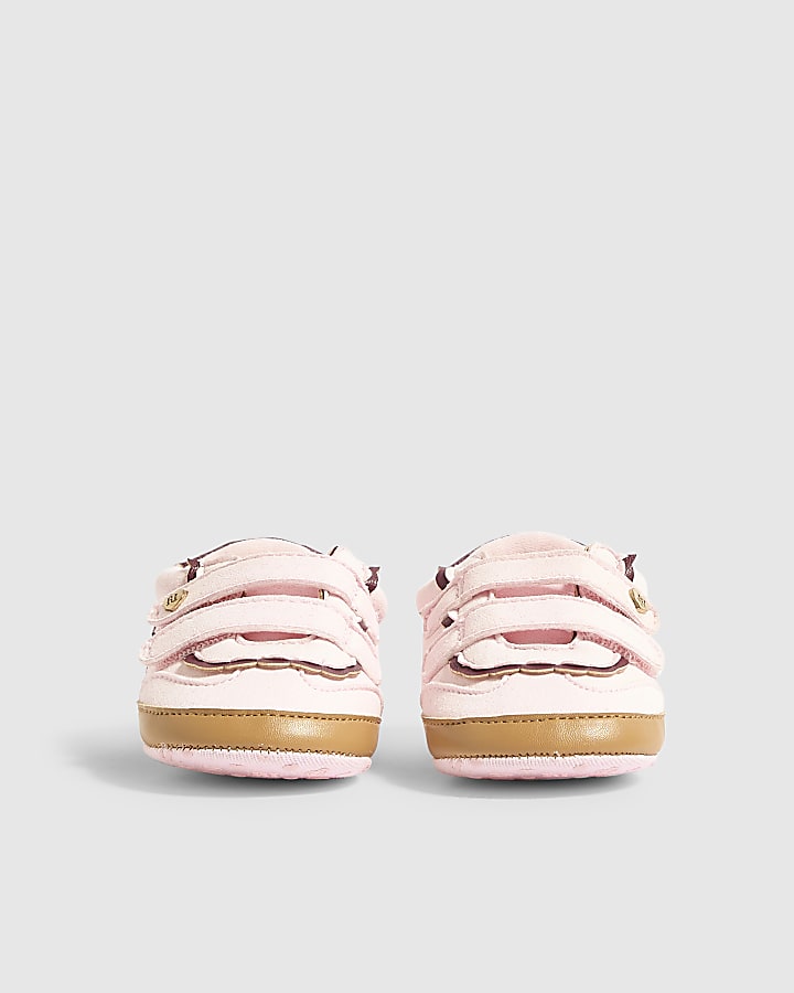 Baby Girls Pink Monogram Soles Trainers