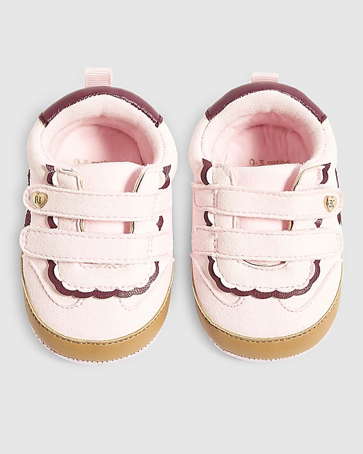 Baby Girls Pink Monogram Soles Trainers