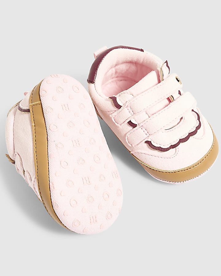 Baby Girls Pink Monogram Soles Trainers