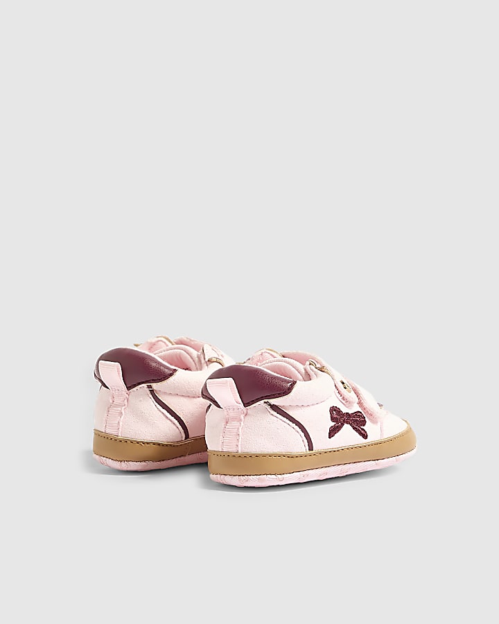 Baby Girls Pink Monogram Soles Trainers
