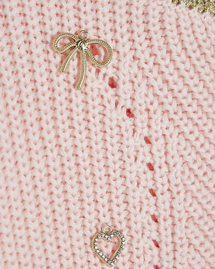 Girls Pink Charm Jumper