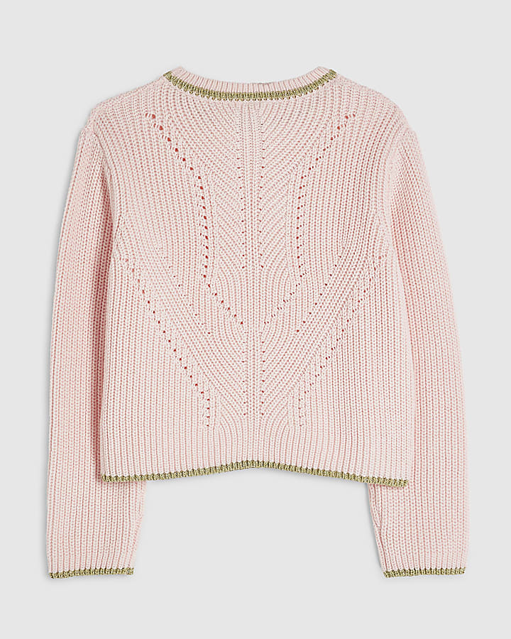 Girls Pink Charm Jumper