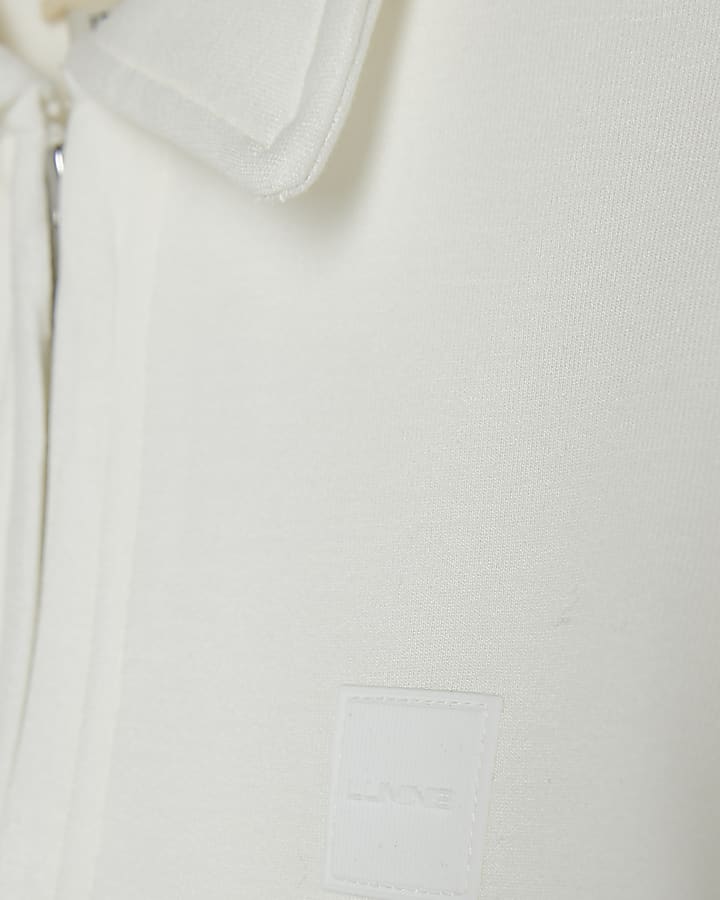Mini Boys White Premium Polo Shirt