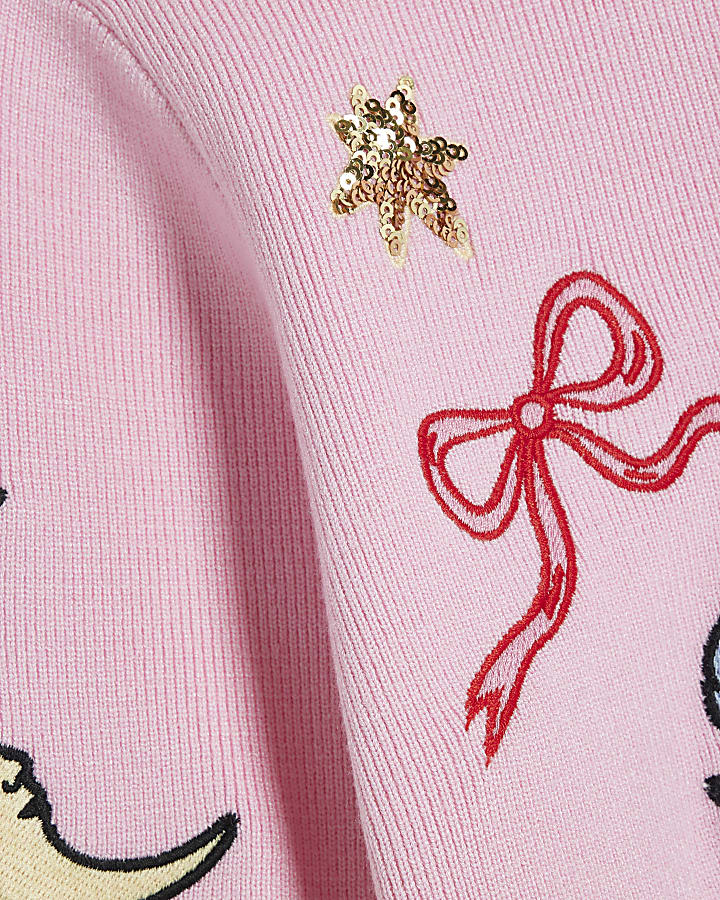 Girls Pink Circus Jumper