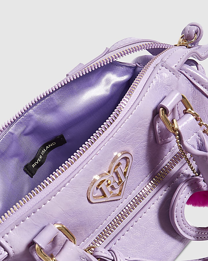 Girl Purple Multi Charm Cross Body Bag