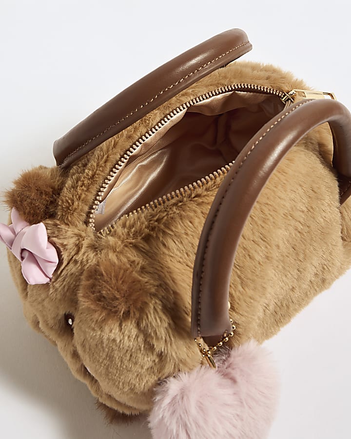 Girls Brown Capybara Bowler Bag