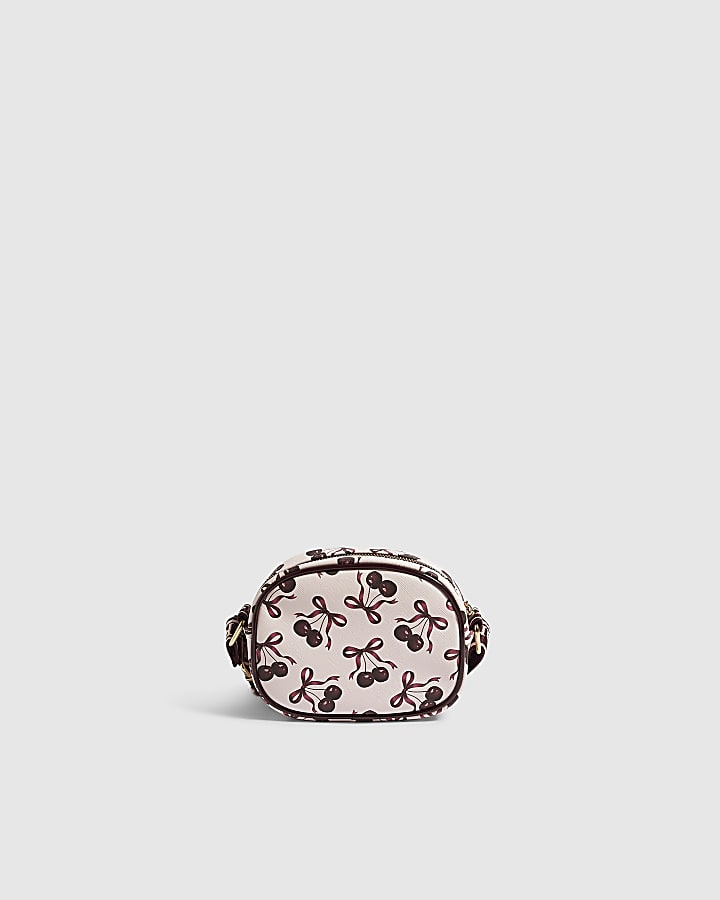 Girls Pink Cherry Crossbody Bundle Bag