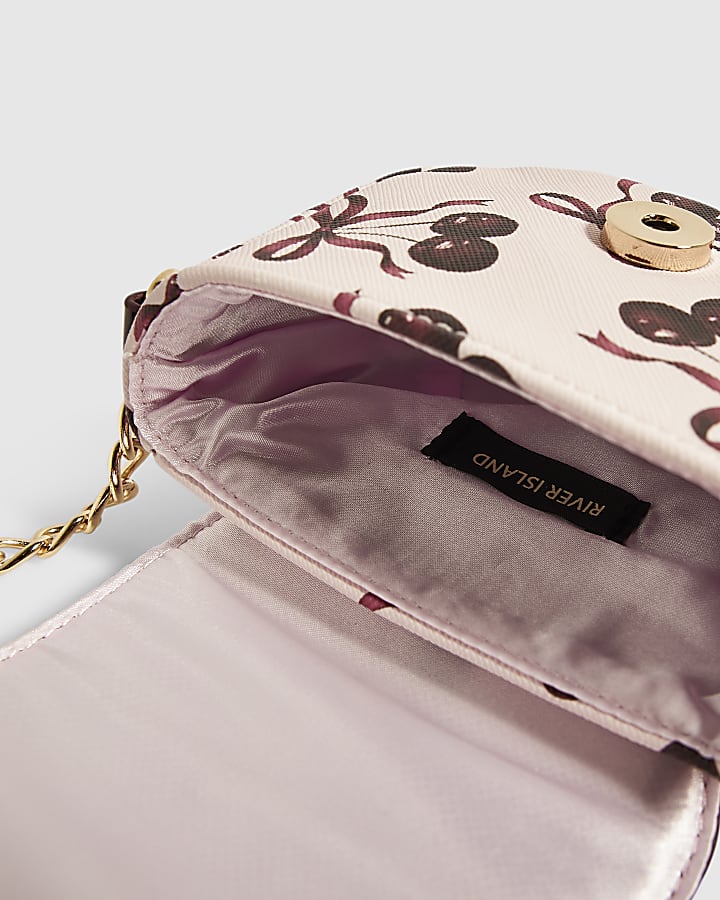 Girls Pink Cherry Mini Crossbody Bag