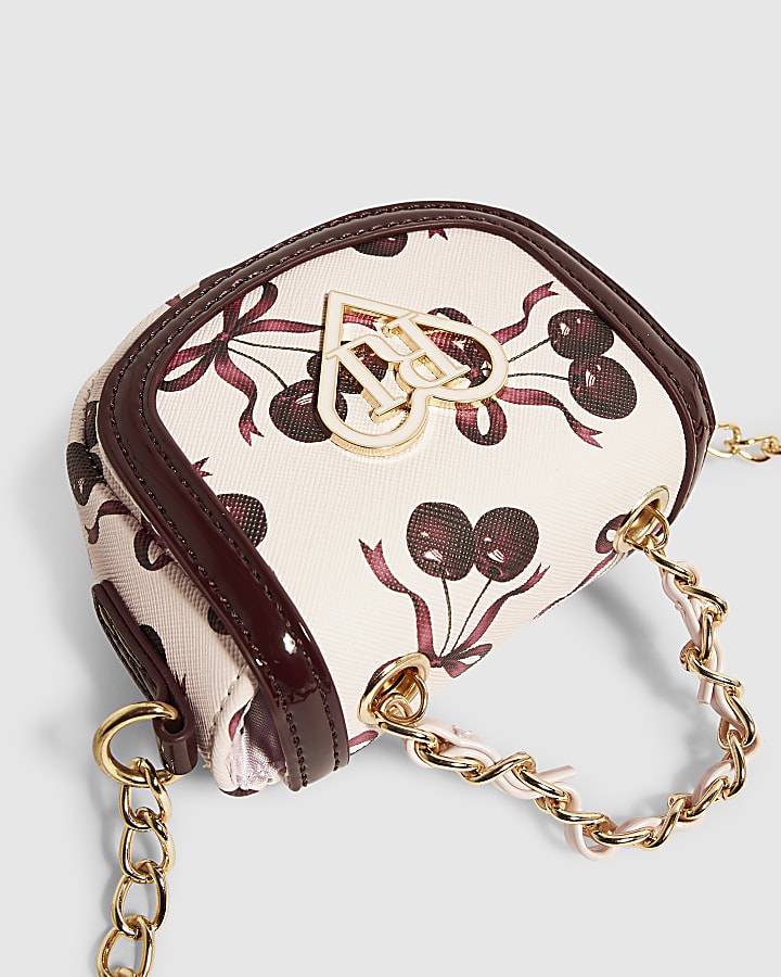 Girls Pink Cherry Mini Crossbody Bag