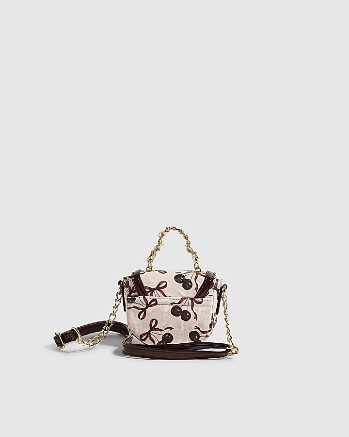 Girls Pink Cherry Mini Crossbody Bag
