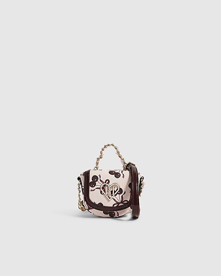 Girls Pink Cherry Mini Crossbody Bag