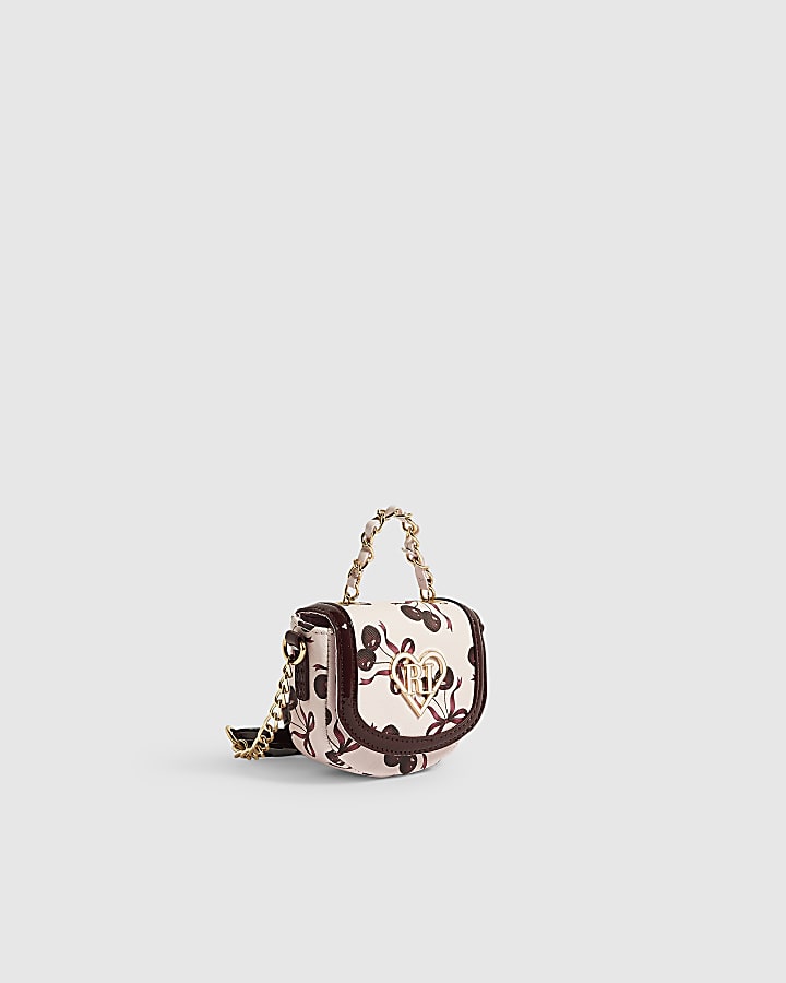 Girls Pink Cherry Mini Crossbody Bag