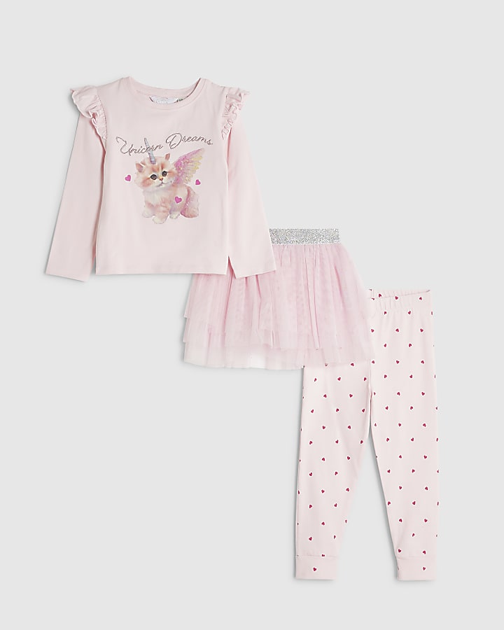 Mini Girls Pink Unicorn Dreams Pyjamas