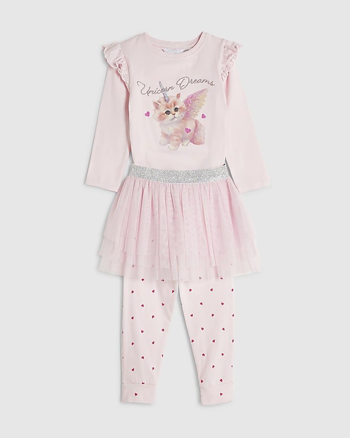 Mini Girls Pink Unicorn Dreams Pyjamas