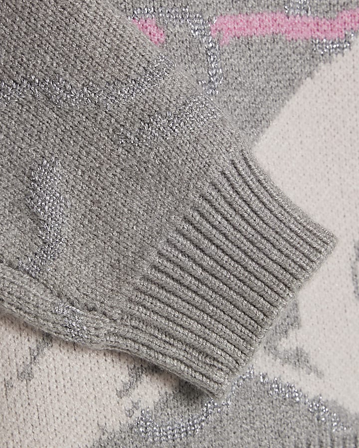 Mini Girls Grey Swan Jumper