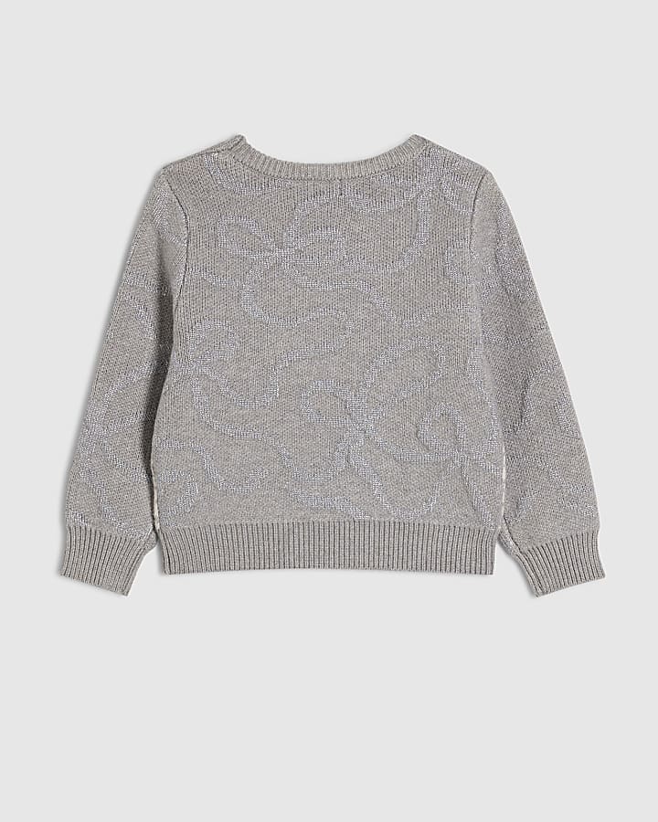 Mini Girls Grey Swan Jumper