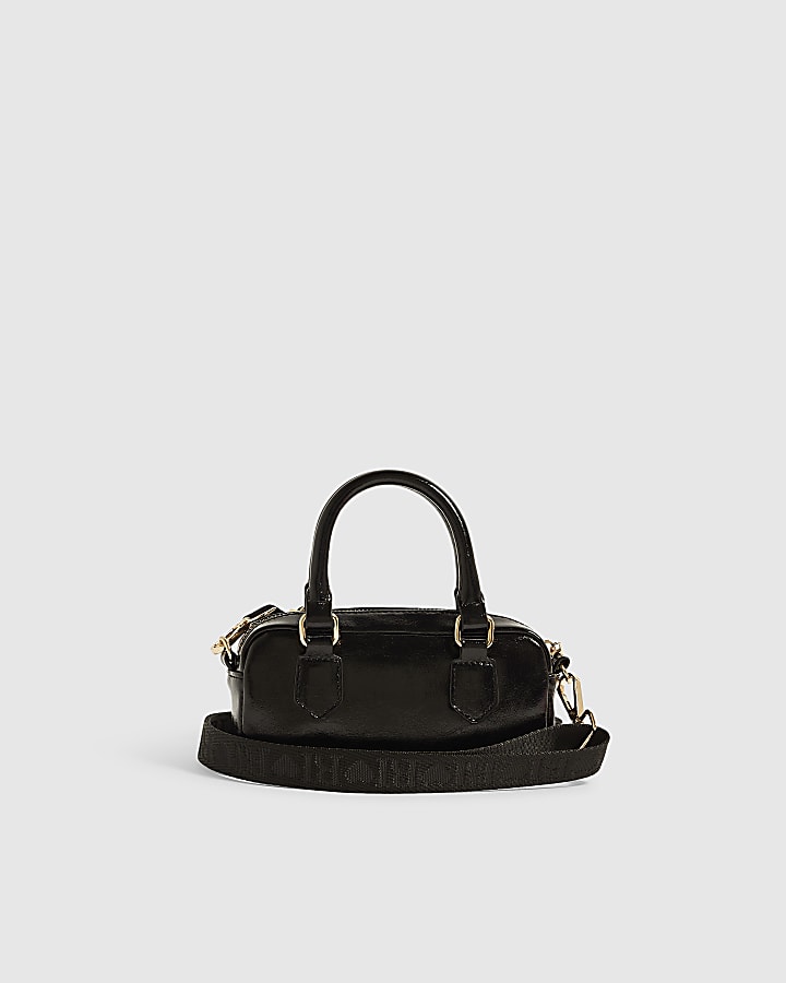 Mini Girls Black Charm Crossbody Bag
