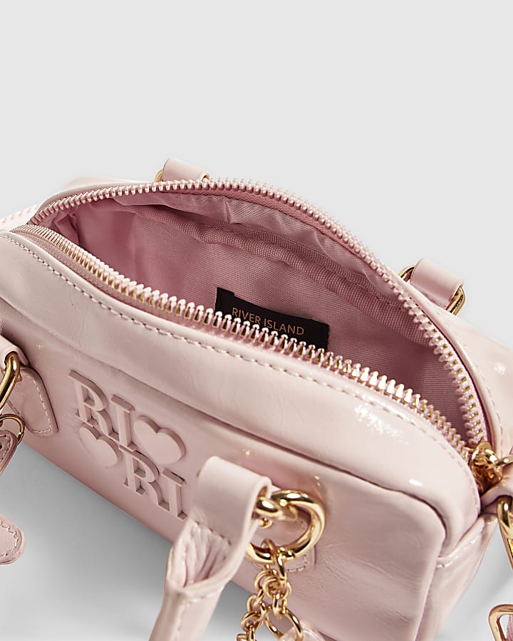 Girls Pink Multi Charm Crossbody Bag