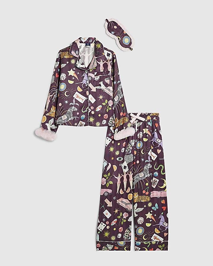 Girls Purple Mystical Pyjama Set