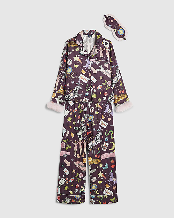 Girls Purple Mystical Pyjama Set
