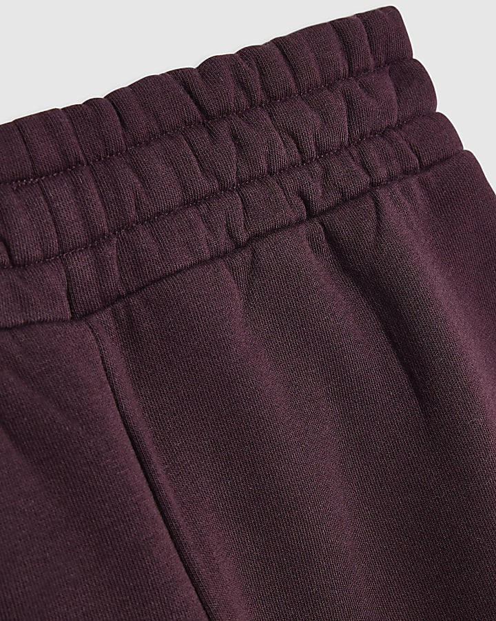 Girls Burgundy Drummer Bomber Tracksuit Set