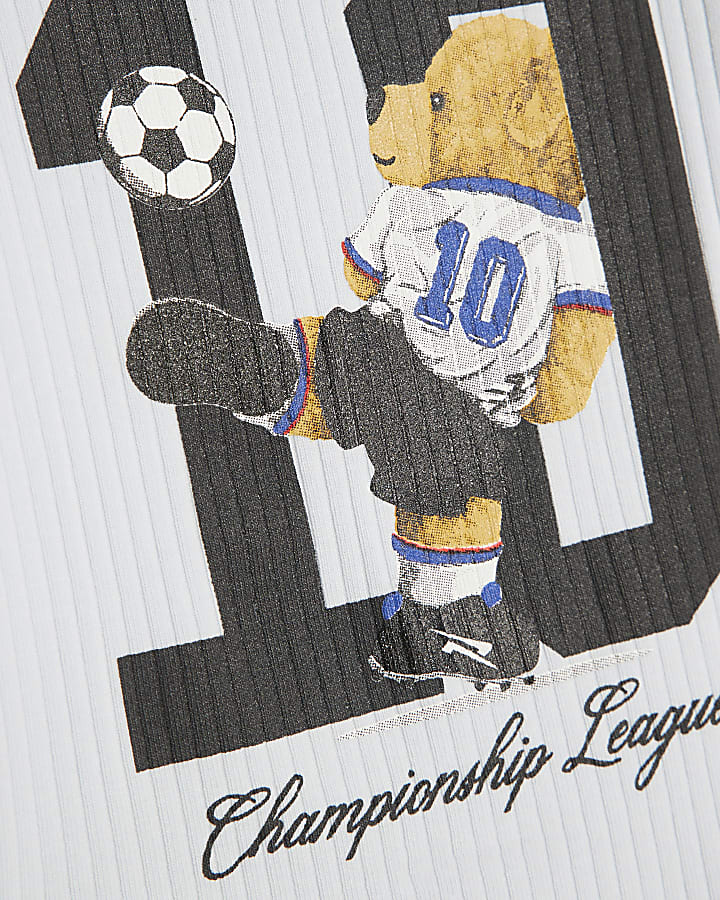 Baby Boys Blue Football Bear 10 Bodysuit Set