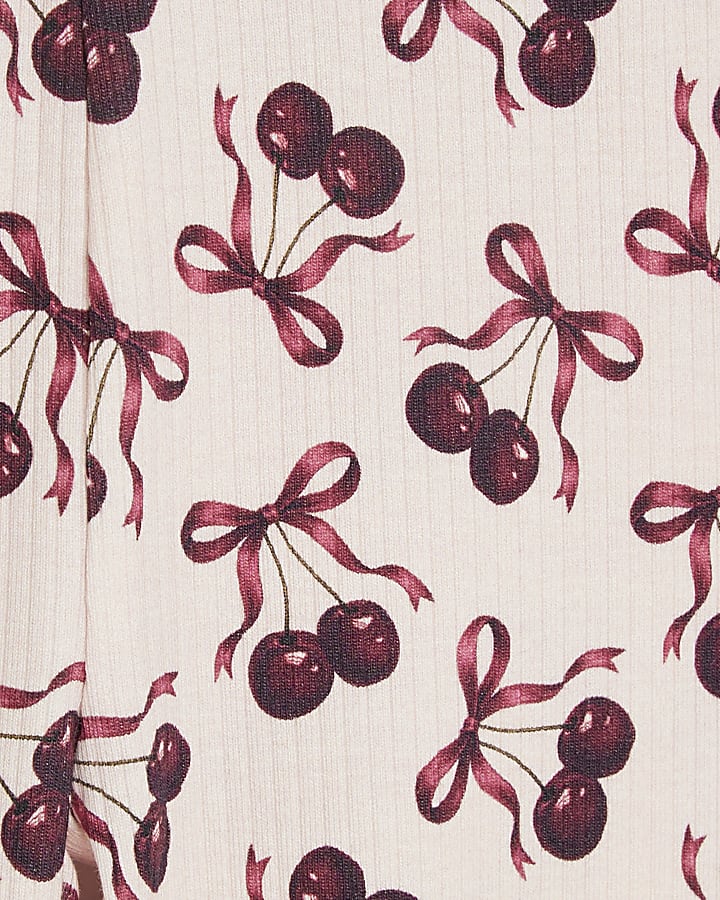 Mini Girls Burgundy Bow Top & Legging Set