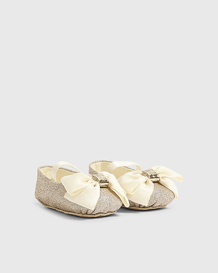 Baby Girls Cream Ballerina Shoes