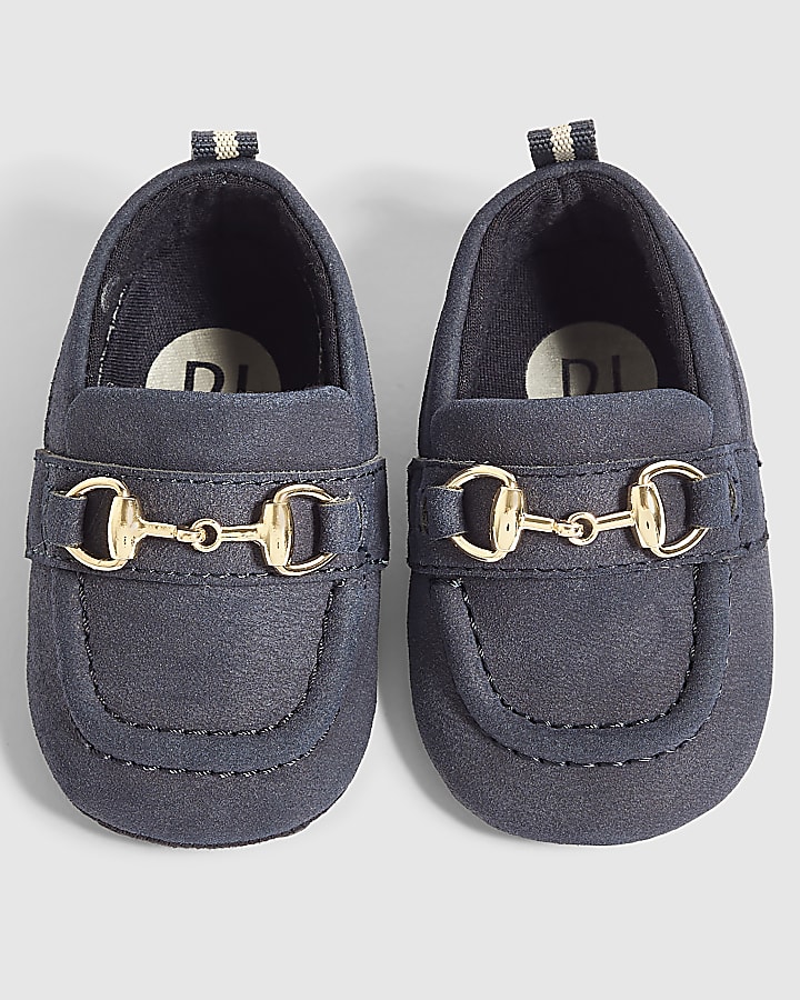 Baby Boys Navy Snaffle Loafers