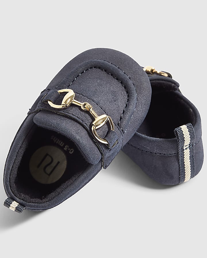 Baby Boys Navy Snaffle Loafers