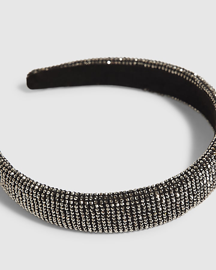 Girls Black Rhinestone Hairband