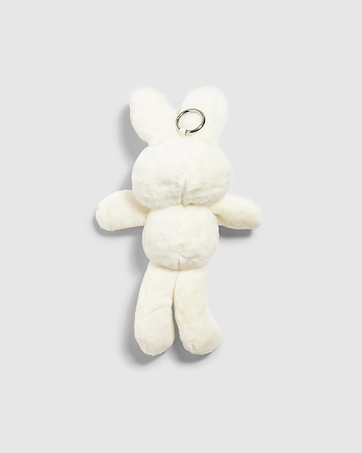 White Bunny Keyring