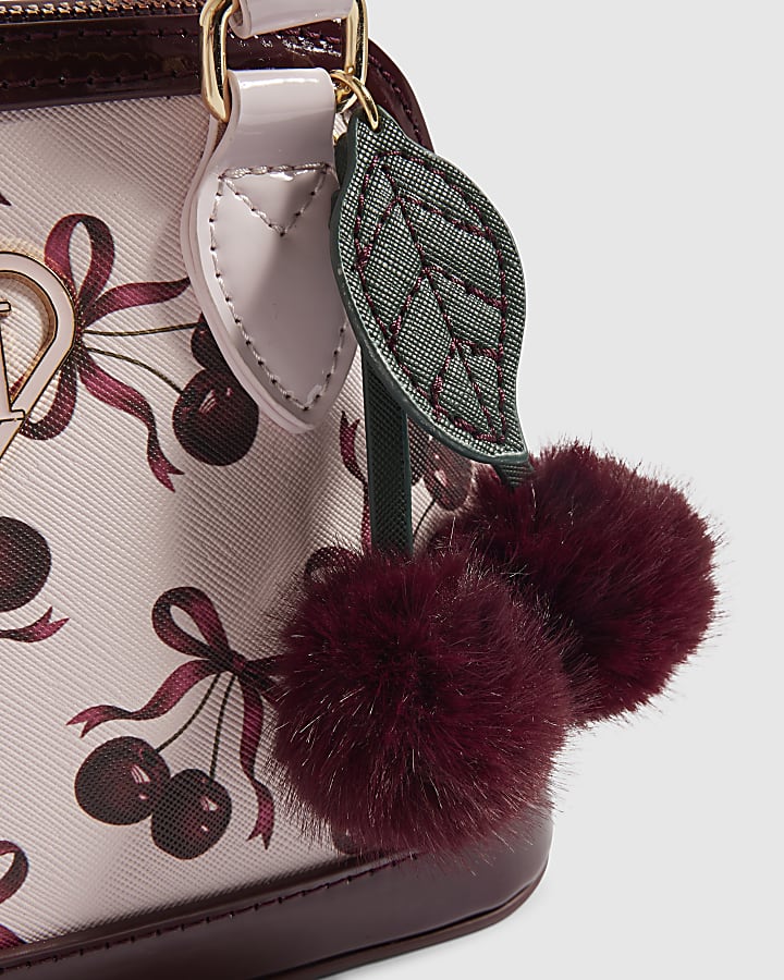 Pink Cherry Bow Crossbody Bag