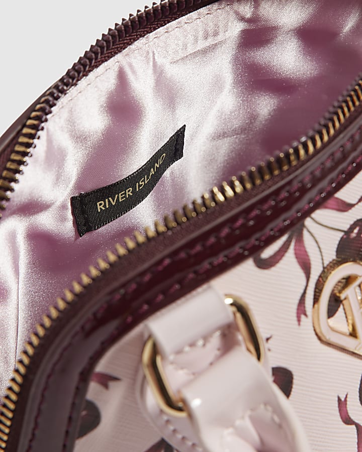 Pink Cherry Bow Crossbody Bag