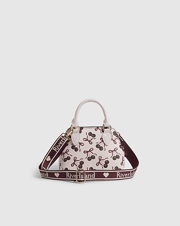 Pink Cherry Bow Crossbody Bag